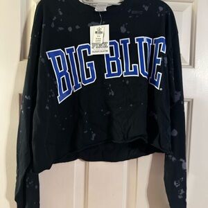 PINK Victoria's Secret Black and Blue Long Sleeve Top